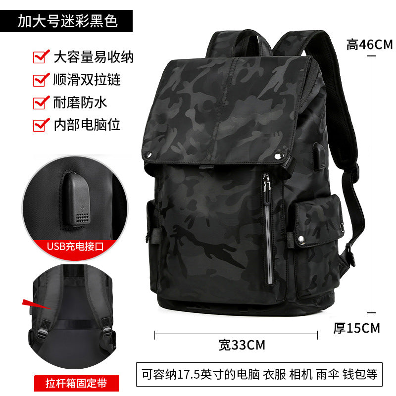 Men's Large-Capacity Travel Backpack and Computer Bag for College Students