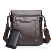Vertical shoulder bag in dark brown plus