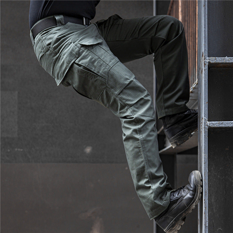 Archon IX8 Tactical Trousers Men's Spring and Autumn Waterproof Slim Military Fan Multi-Pocket Training Pants Outdoor Cargo Pants