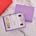 Elegant Jewelry Gift Set with Watch, Necklace, and Bracelet
