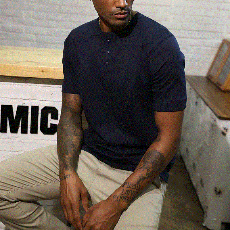 Classic Cotton Henley Tee