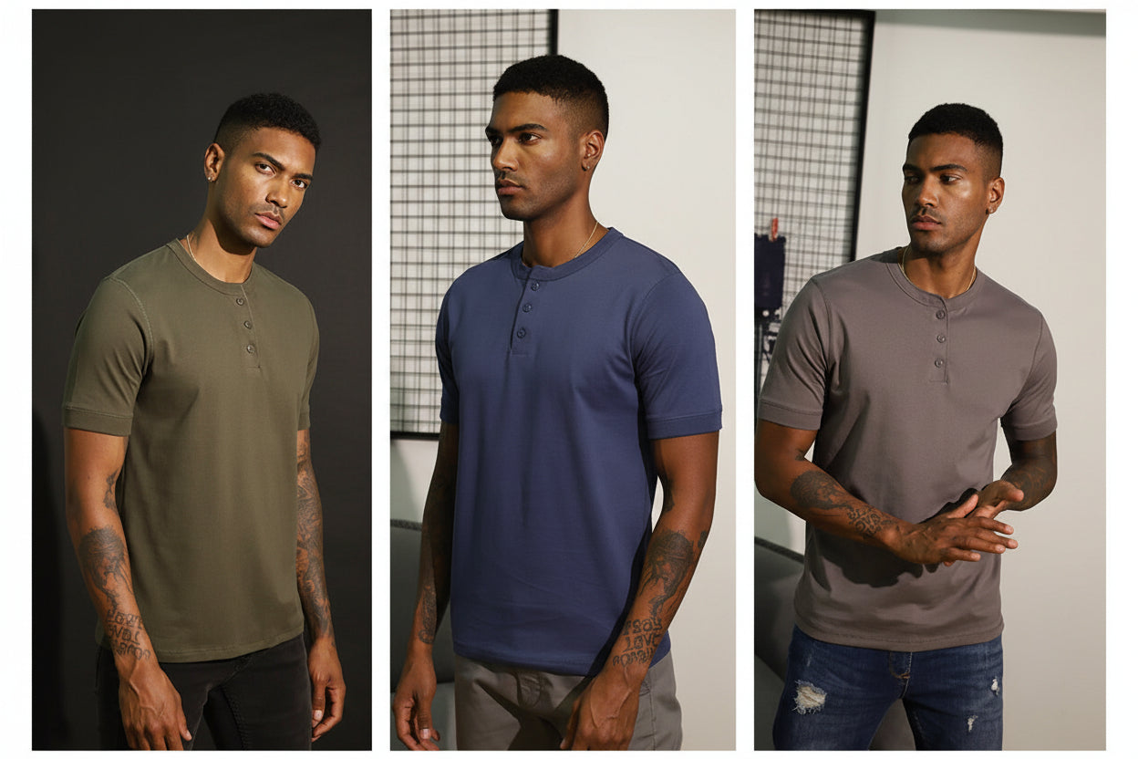 Classic Cotton Henley Tee
