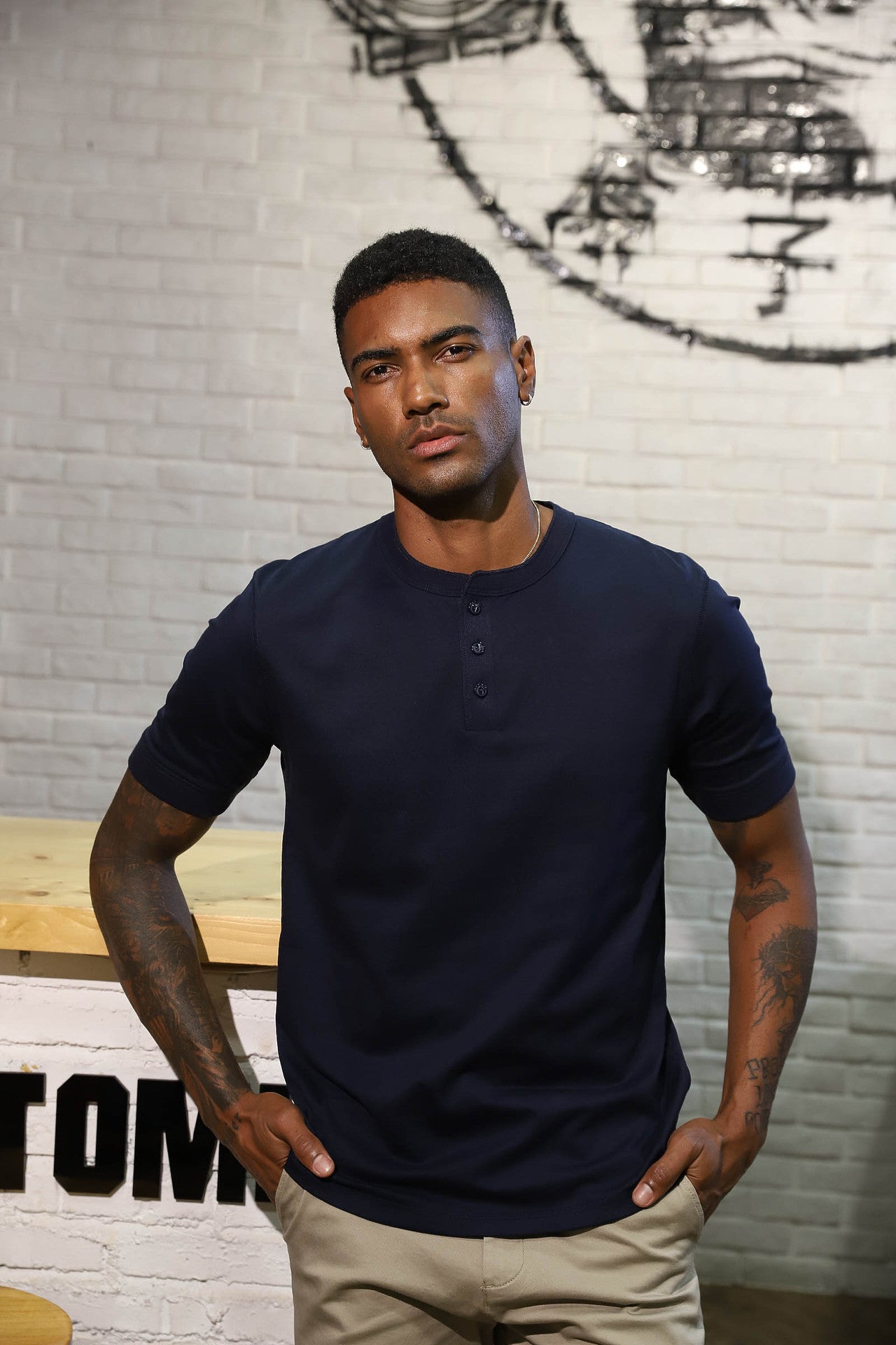 Classic Cotton Henley Tee