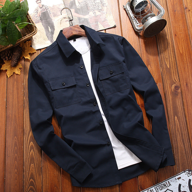 Retro Cargo Shirt Men's Trendy Wear