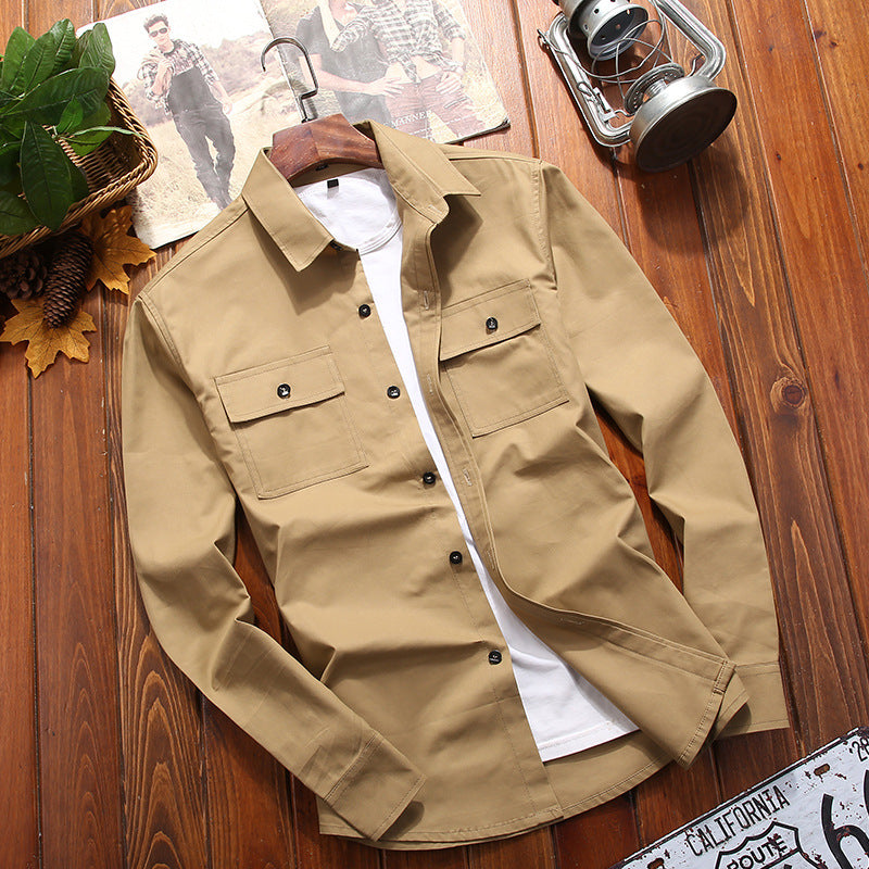 Retro Cargo Shirt Men's Trendy Wear