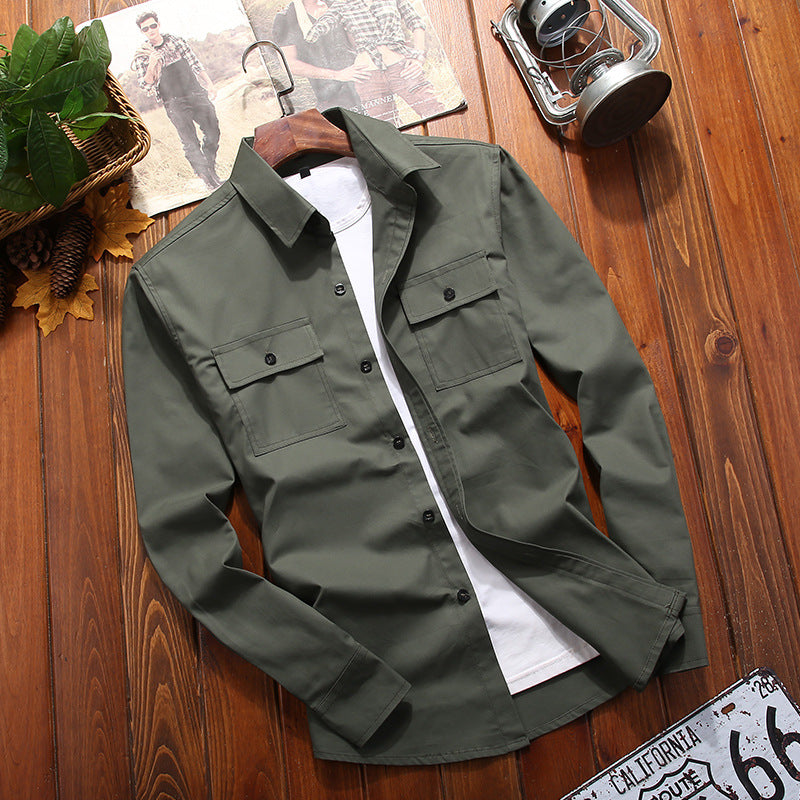 Retro Cargo Shirt Men's Trendy Wear