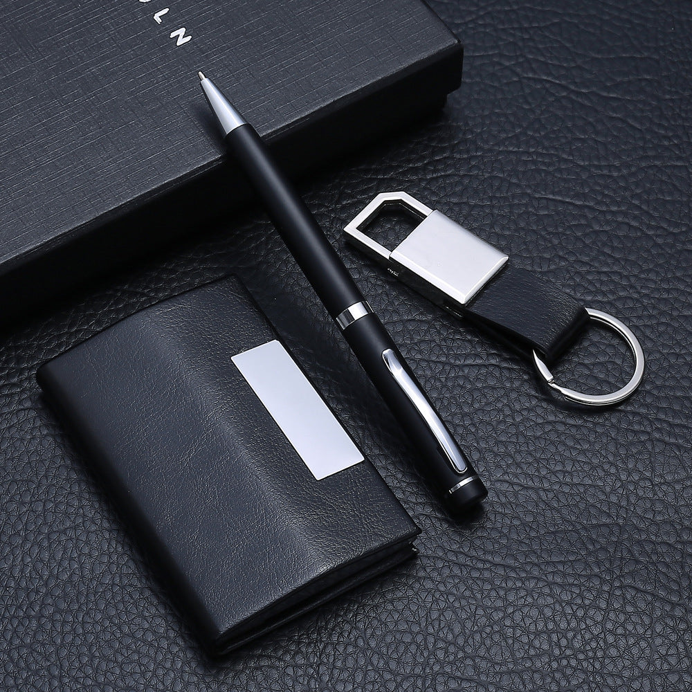 Keychain Set Business Card Box Gift Practical School Company Business Employee Event Gift Set