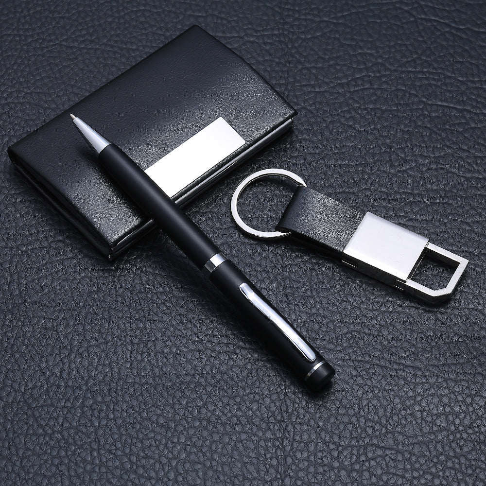 Keychain Set Business Card Box Gift Practical School Company Business Employee Event Gift Set