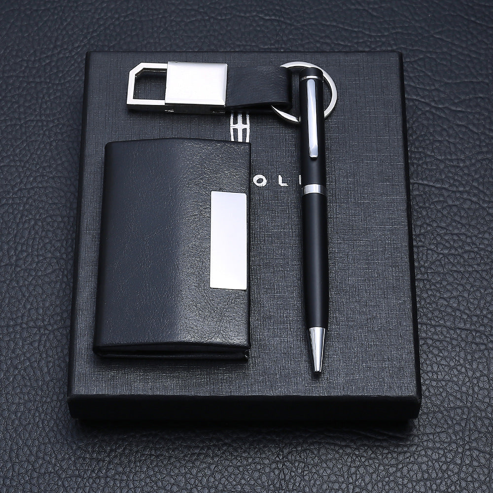Keychain Set Business Card Box Gift Practical School Company Business Employee Event Gift Set