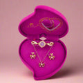 Heart-Shaped Jewelry Gift Set with Watch, Necklace, and Earrings