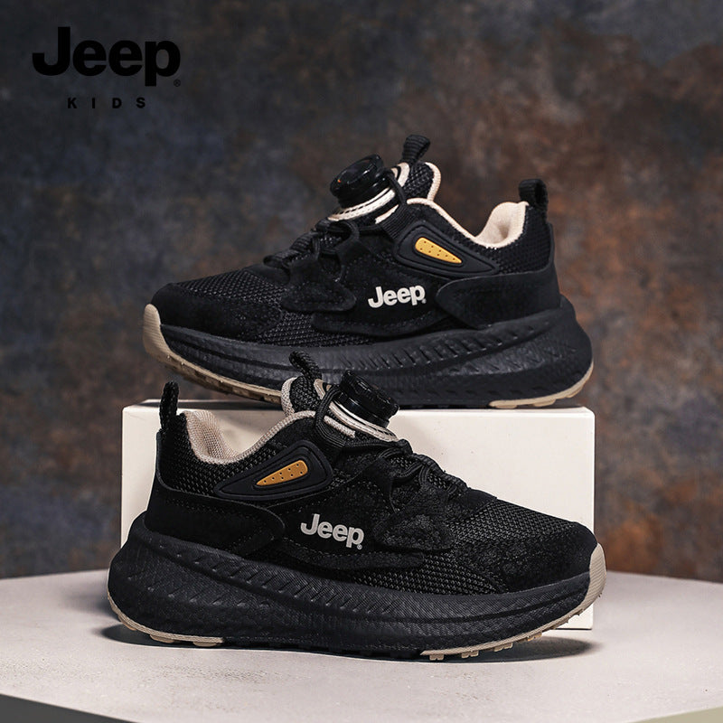 Kids' Rotary Buckle Walking Shoes