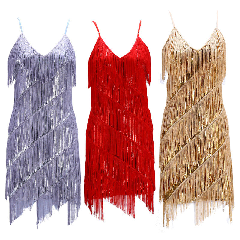 Sequin Tassel Party Dress