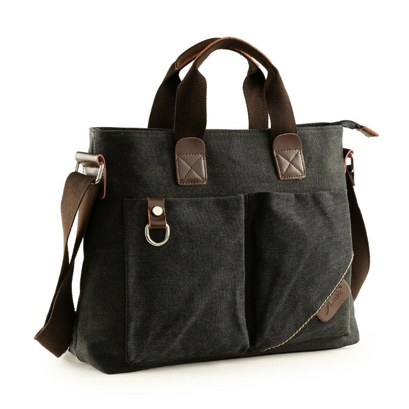 Versatile Canvas Multi-Pocket Messenger