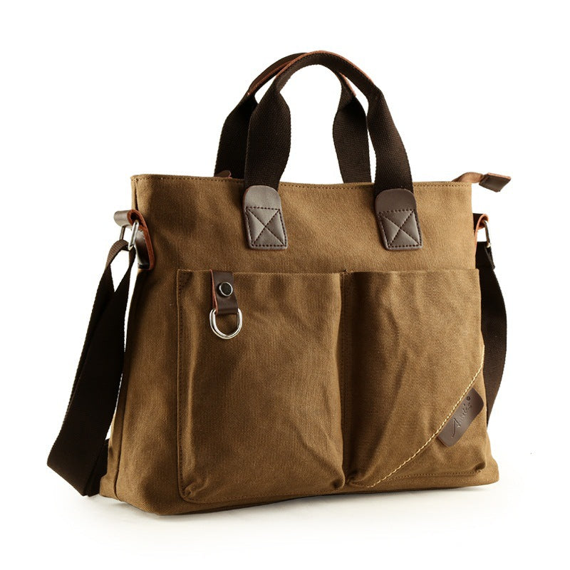 Versatile Canvas Multi-Pocket Messenger