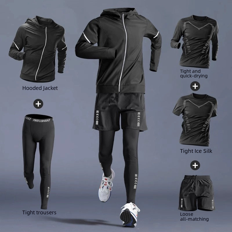 5 piece Sportswear men's running gym clothes