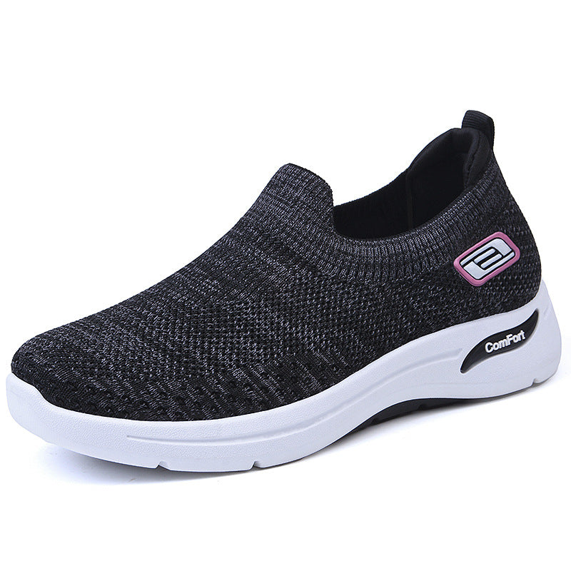 Women's breathable soft-sole sneakers, shock-absorbing, casual, ideal for spring and autumn