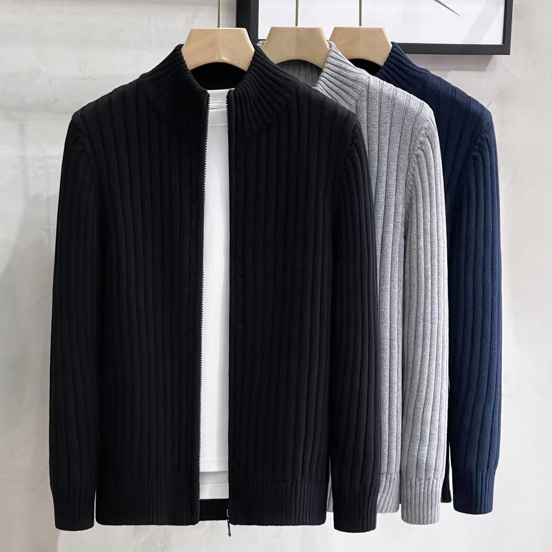 Roll-Neck Sweater Jacket