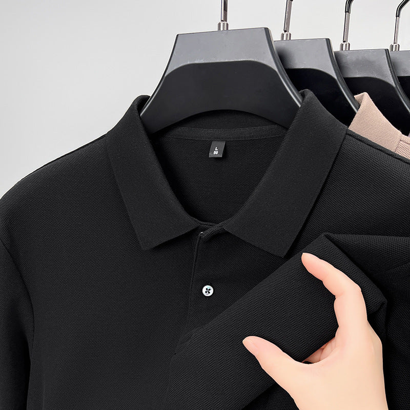 Long-Sleeve Double Mercerized Polo Shirt