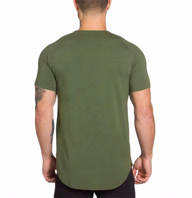 Men's slim-fit breathable sports T-shirt, perfect for summer and bodybuilding