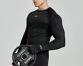 Men's tight-fit gym shirt, quick-dry and stretchable