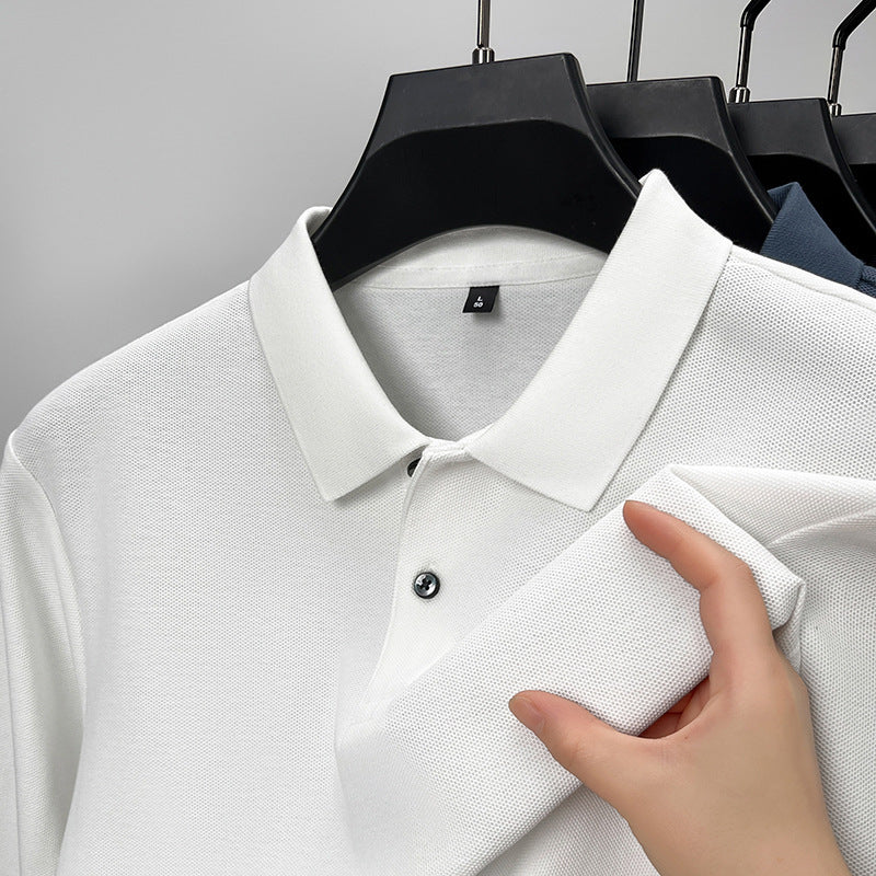 Long-Sleeve Double Mercerized Polo Shirt