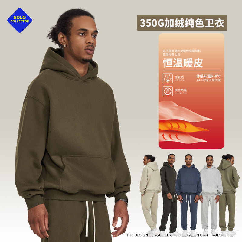 Velvet Hooded 350G Thick Oversize Hoodie