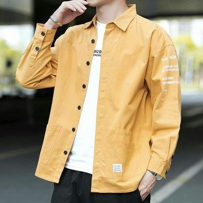 Korean Fashion Trend, Loose Cardigan Cargo Shirt