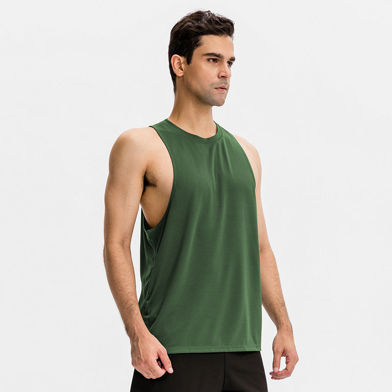 Men's loose-fit sleeveless vest, quick-dry, for fitness and basketball