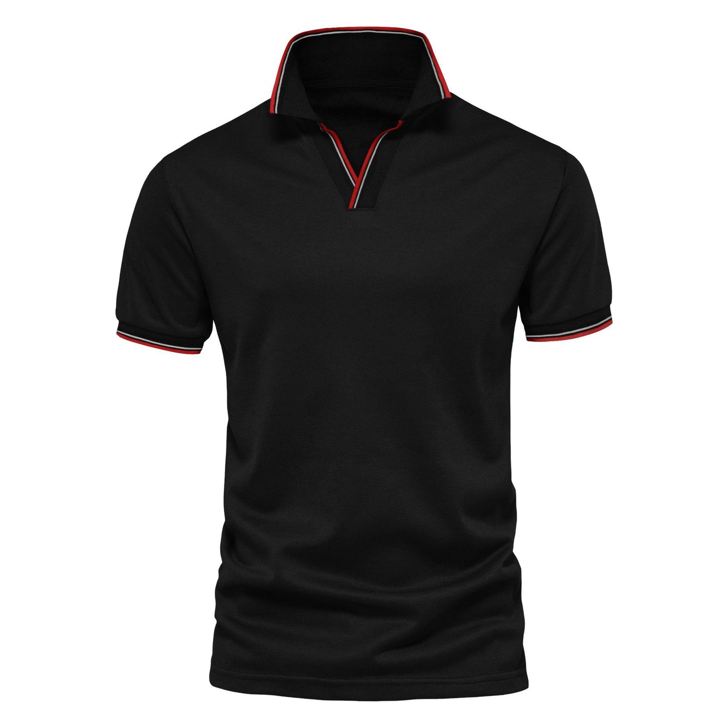 Euro Polo solid Color V-Neck Men's T-shirt