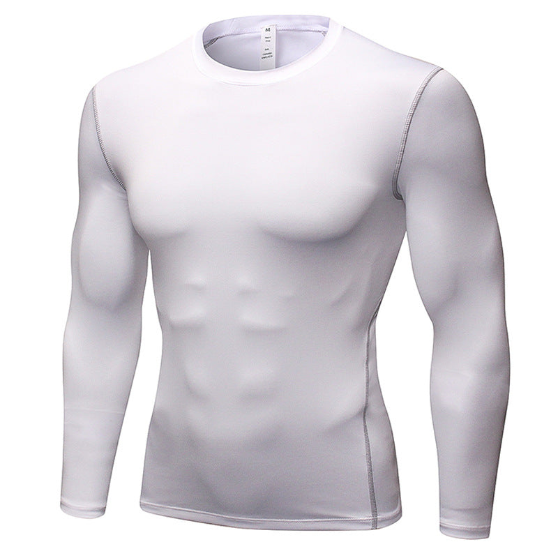 Men's long-sleeve compression shirt, for fitness and running