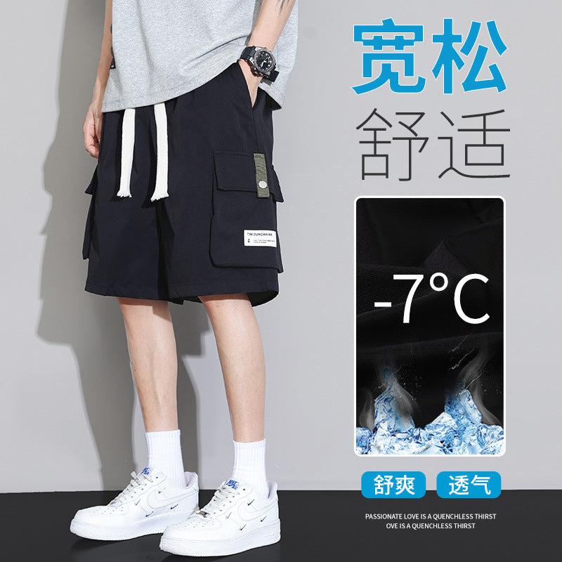 Summer 2024 Plus Size Loose Men's Shorts Cross Border Athleisure Pants Trend Summer Cargo Cropped Pants