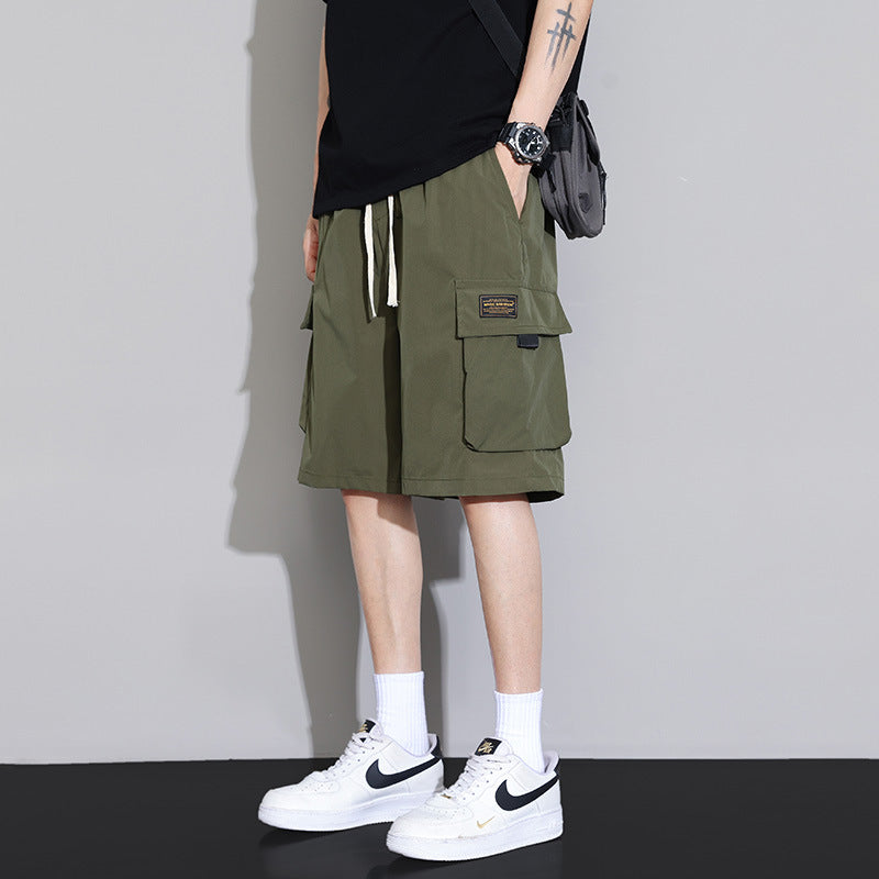 Summer 2024 Plus Size Loose Men's Shorts Cross Border Athleisure Pants Trend Summer Cargo Cropped Pants