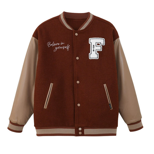 New Unisex Wool Baseball Jacket