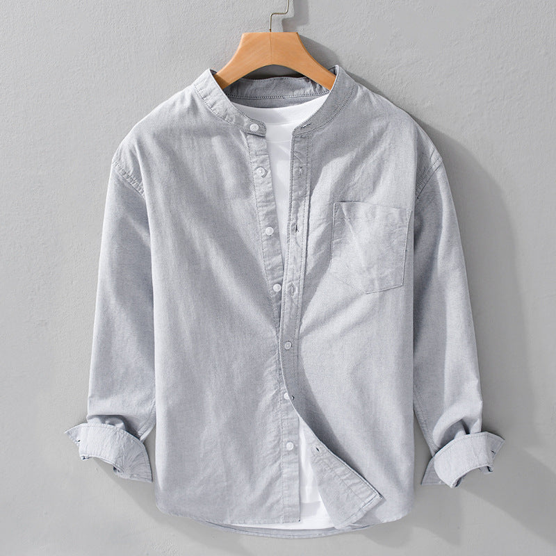 Men's henley collared shirt