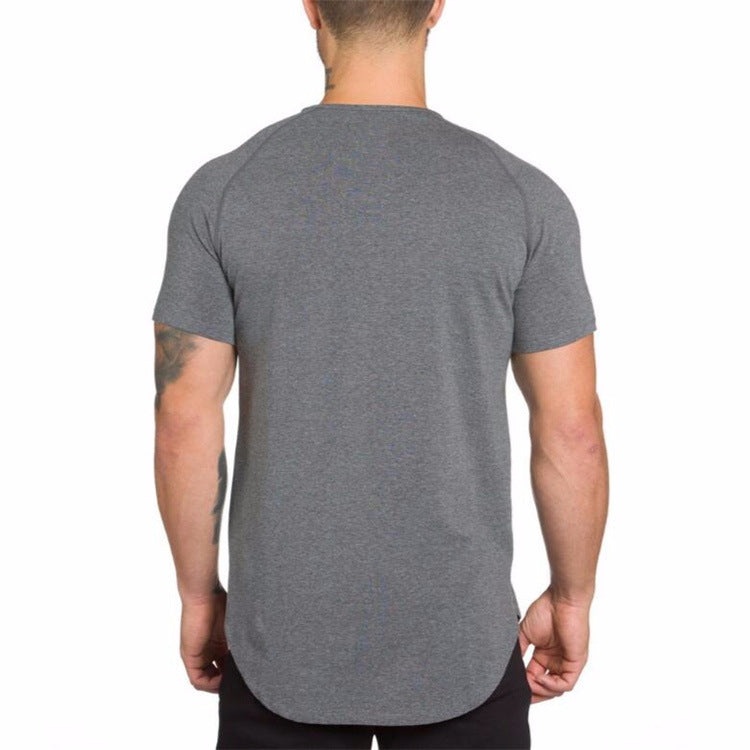 Men's slim-fit breathable sports T-shirt, perfect for summer and bodybuilding