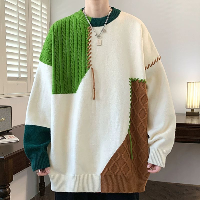 Men's Contrasting Crewneck Sweater