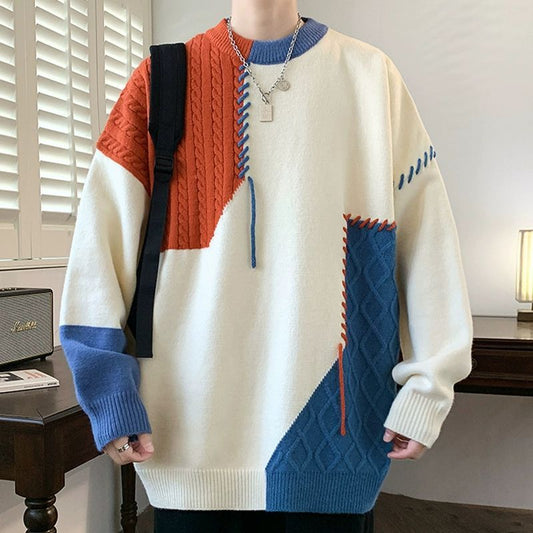 Men's Contrasting Crewneck Sweater