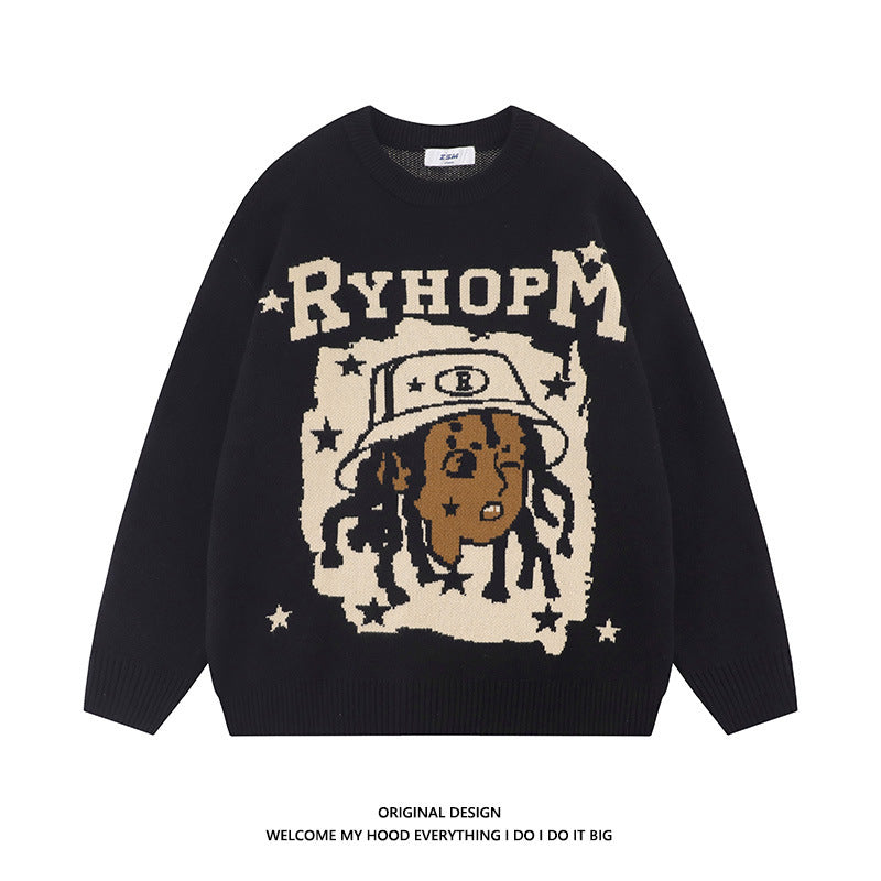 Hip-hop Embroidered Sweater