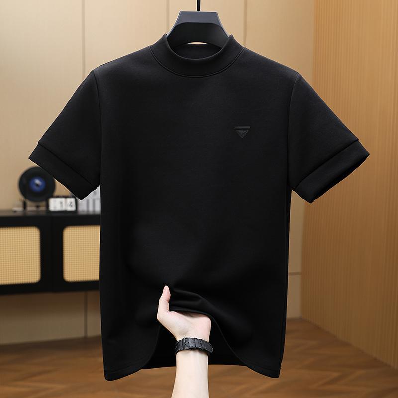 Cotton Mid-Neck T-Shirt