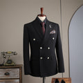 Double-Row Slim Fit Men's Business Coat