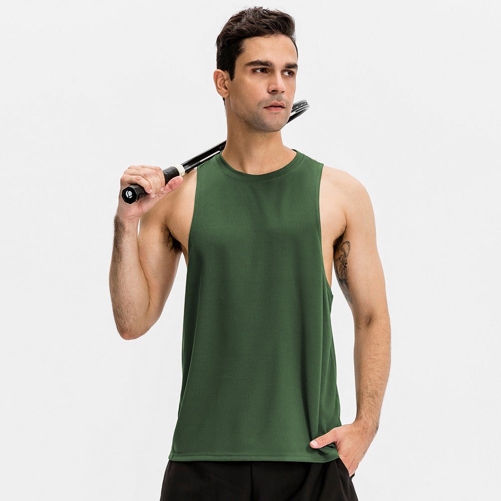 Men's loose-fit sleeveless vest, quick-dry, for fitness and basketball