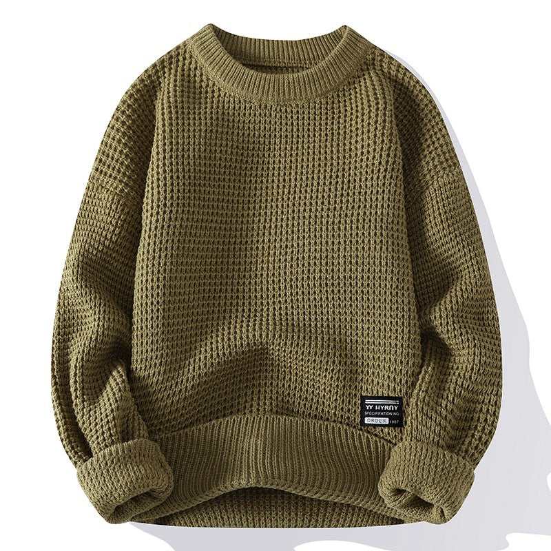 Retro Thick Knit Pullover Sweater