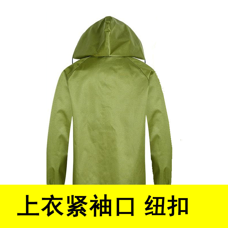 Thickened canvas raincoats for men and women, one-piece, windproof, flood control, outdoor use