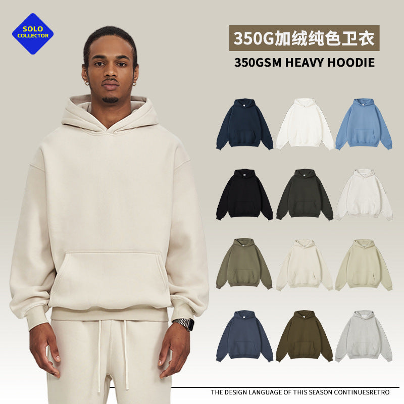 Velvet Hooded 350G Thick Oversize Hoodie