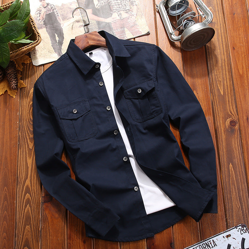 Retro Cargo Shirt Men's Trendy Wear