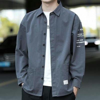 Korean Fashion Trend, Loose Cardigan Cargo Shirt