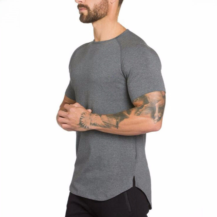 Men's slim-fit breathable sports T-shirt, perfect for summer and bodybuilding