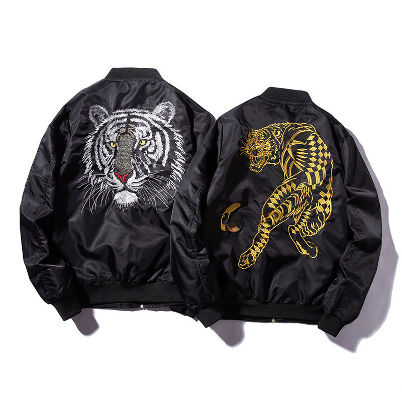 Men's Embroidered Bomber Baseball Jacket