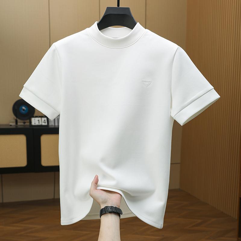 Cotton Mid-Neck T-Shirt
