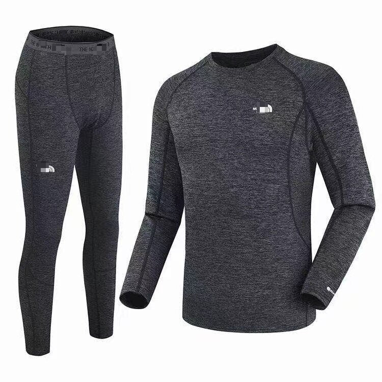 Men's thermal fleece compression set for winter sports